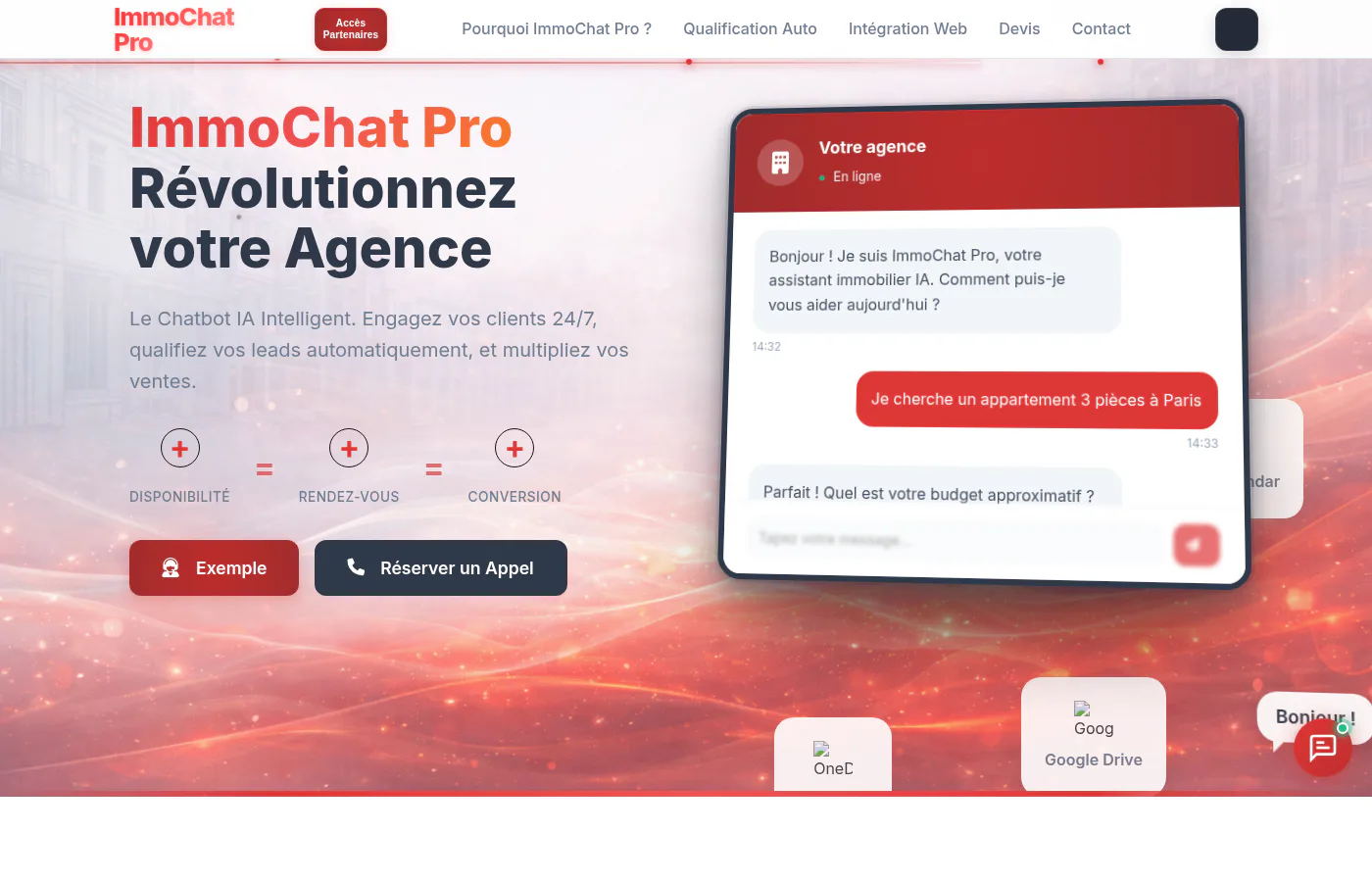 ImmoChat Pro landing page